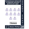 Yüksek Kaliteli Metabolizma Etkili Vakumlu Hacamat Kupası 7 NUMARA 100 ADET