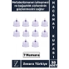 Yüksek Kaliteli Metabolizma Etkili Vakumlu Hacamat Kupası 7 NUMARA 30 ADET