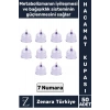 Yüksek Kaliteli Metabolizma Etkili Vakumlu Hacamat Kupası 7 NUMARA 50 ADET
