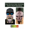 Yüksek Kaliteli Şık Kuru Kafa Tasarımlı Motor Açık Hava Spor Çok Amaçlı Saç Boyun Bilek Buff Bandana