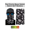 Yüksek Kaliteli Şık Kuru Kafa Tasarımlı Motor Açık Hava Spor Çok Amaçlı Saç Boyun Bilek Buff Bandana