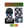 Yüksek Kaliteli Şık Kuru Kafa Tasarımlı Motor Açık Hava Spor Çok Amaçlı Saç Boyun Bilek Buff Bandana