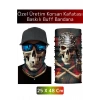 Yüksek Kaliteli Şık Kuru Kafa Tasarımlı Motor Açık Hava Spor Çok Amaçlı Saç Boyun Bilek Buff Bandana