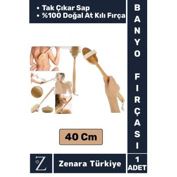 %100 Doğal Yumuşak Vücut Masajı Etkili Uzun Saplı At Kılı Duş BANYO FIRÇASI