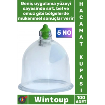 #Hacamat Vakumlu Hijyenik Dayanıklı Şeffaf Tıbbi Malzeme Kaliteli 100 Adet 5 Numara Hacamat Kupası