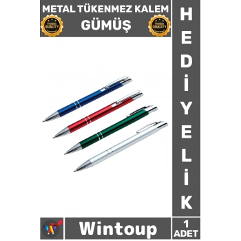 #Kalem Lüks Ofis Hediyelik Şık Ergonomik Dayanıklı Tasarım Profesyonel Metal Tükenmez Kalem Gümüş