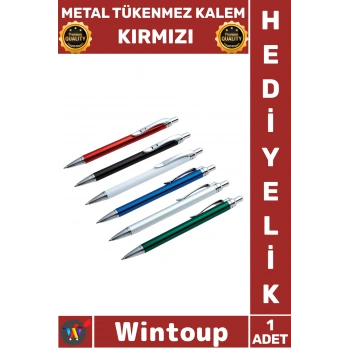 #Kalem Ofis Hediyelik Şık Tasarım Kaliteli Ergonomik Fuar Profesyonel Metal Tükenmez Kalem Kırmızı