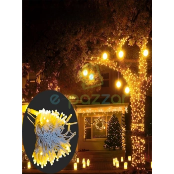 10m 100 Led IP65 Dış Mekan Led Işık Beyaz Kablo