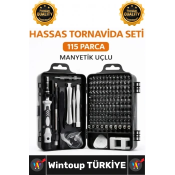 #Tornavida Elektronik Onarım Laptop Telefon Tamiri 115 Parça Manyetik Uçlu Hassas Tornavida Seti