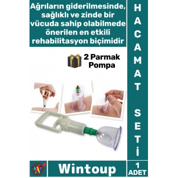 #Hacamat Vakumlu Kupa Terapi Takımı Hijyenik Medikal 12li Hacamat Seti 2 Parmak Pompa Hediye