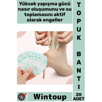 #Bant Topuk Koruyucu Nasır Engelleyici Şeffaf Elastik Şık 20 Adet Ayakkabı Vurma Önleyici Bant Seti
