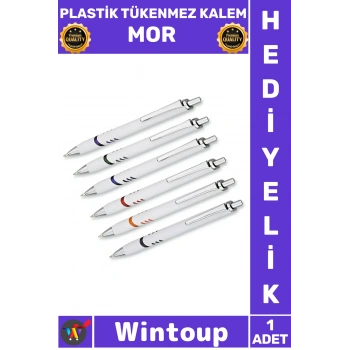#Kalem Kaliteli Ergonomik Şık Ofis Kırtasiye Okul Günlük Yazım Gereci Plastik Tükenmez Kalem Mor
