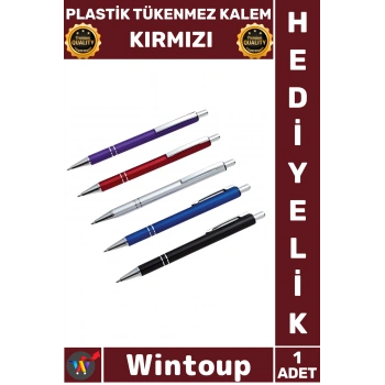 #Kalem Ofis Kırtasiye Şık Ergonomik Hızlı Kuruyan Mürekkep Tasarım Plastik Tükenmez Kalem Kırmızı