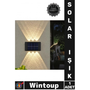 2li Solar Duvar Aydınlatması 6 Ledli Gün Işığı