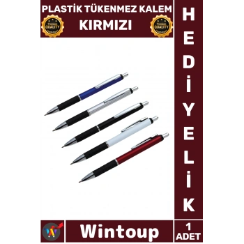 #Kalem Ergonomik Şık Ofis Kırtasiye Okul Yazım Kaliteli Akışkan Plastik Tükenmez Kalem Kırmızı