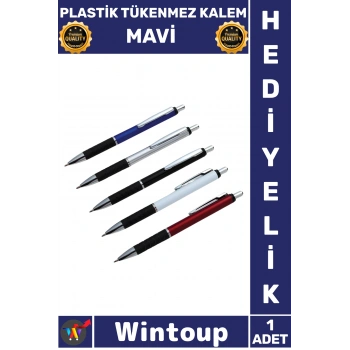 #Kalem Ergonomik Şık Ofis Okul Kırtasiye Kaliteli Yazım Konforlu Plastik Tükenmez Kalem Mavi