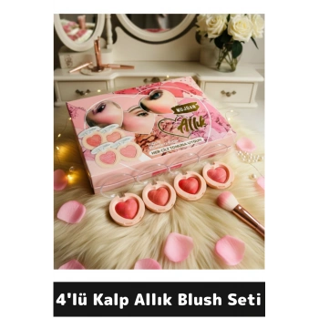 4lü Kalp Allık Blush Seti