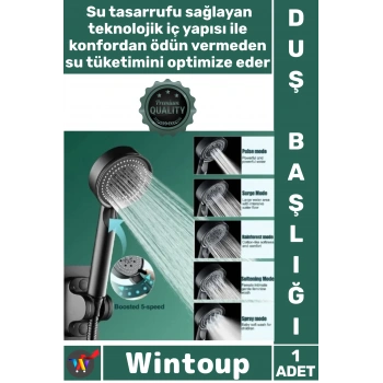 #DuşBaşlığı Lüks Mat Su Tasarruflu Modern Banyo Aksesuar Dayanıklı Kalite Şık 5 Kademeli Duş Başlığı
