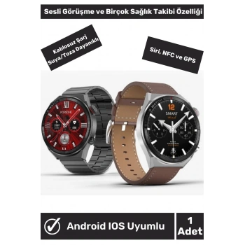 Çelik Kordon Akıllı Saat Dt Mate3 Watch Sports ( Silikon Kordon Hediyeli )