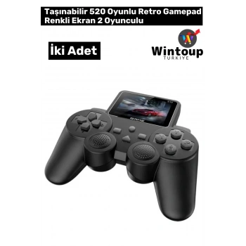 Oyun Konsolu 520 Oyunlu Iki Oyunculu Mini El Atarisi Çift Kişi 2 Adet