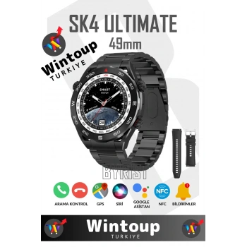 Samsung Uyumlu Watch Classic Sk4 Ultimate 49mm 1.45 Tam Ekran Gps/nfc/sesli Asistan Akıllı Saat