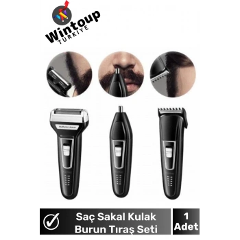 Özel Üretim 3in1 Şarjlı Kablosuz Saç Sakal Kulak Burun Kıl Temizleme Makinesi Günlük Tıraş