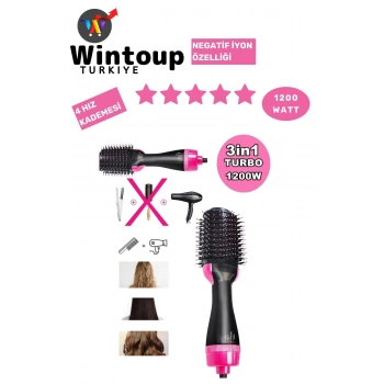 1200 W Ultra Hava Üflemeli Saç Şekillendirici Düzleştirici Fön Tarağı Saç Kurutma