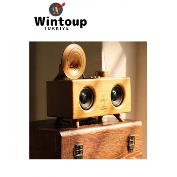 Gramafon Radyo Nostaljik Radyo Müzik Speaker Bluetooth Hoparlör Yüksek Ses Kalitesi