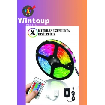 5 Metre LED şerit Bluetooth RGB Uzaktan Kumandalı