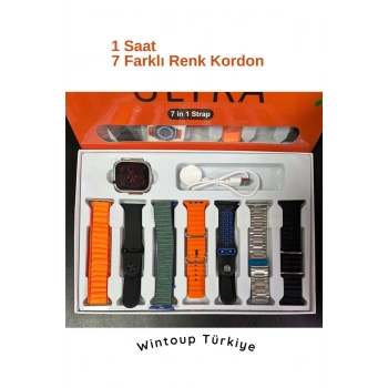 Tüm Akıllı Telefon Modelleriyle Uygun 49 Mm 7 Kordonlu Akıllı Saat 7in1 Strap Smart Watch Saat