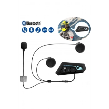 Motosiklet Kask Interkom Bluetooth Intercom Kulaklığı V5 Arama Yanıtlama Müzik