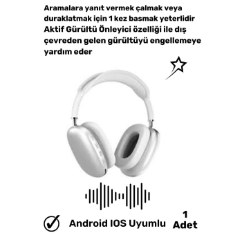 Redmi Note 11s Uyumlu 5.2 Bluetooth Anc Dokunmatik Gündelik/spor Kullanım P9 Kablosuz Kulaklık