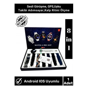 Akıllı Saat IOS Andorid Destekli Arama Özeliği Sensörlü Smartwatch