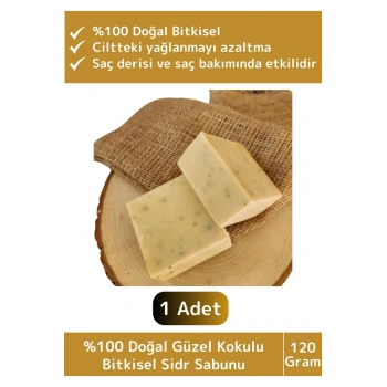 Özel %100 Doğal Bitkisel Güzel Kokulu El Yüz Saç Vücut Cilt Orijinal Sidr Sabunu 120 Gram