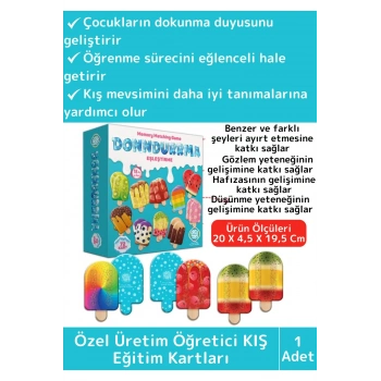 Premium El Göz Koordinasyonu Zeka Geliştirici Çocuk Eğlenceli Dondurma Hafıza Eşleştirme Oyunu