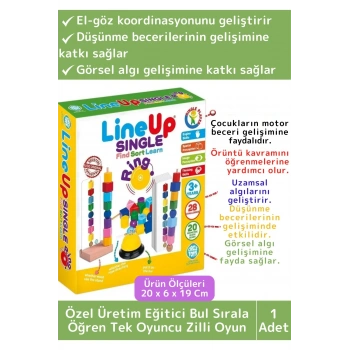 Premium Zeka Geliştirici Öğretici Lineup Single Ring Bul Sırala Ögren Tek Oyuncu Zilli Oyun