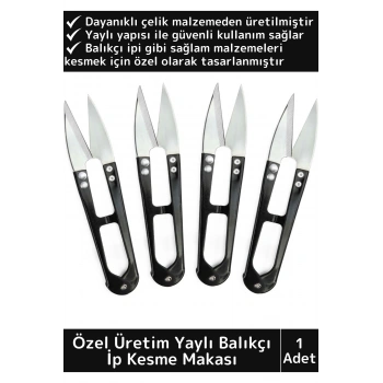 Premium Dayanıklı Paslanmaz Çelik Pratik Kamp Doğa Balık Yaylı Keskin Balıkçı İp Kesme Makası