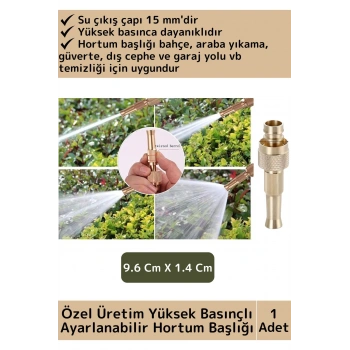 Özel Üretim Bahçe Araba Dış Cephe Balkon Yüksek Basınçlı Tazyikli Su Ayarlanabilir Hortum Başlığı