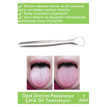 Özel Yüksek Kaliteli Paslanmaz Çelik Kolay Temizlenir Ağız Kokusu Önleyici Hijyenik Dil Temizleyici