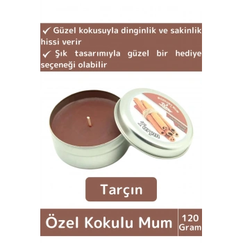 Premium Özel Metal Kutulu Arınma Huzur Meditasyon Yoga Esans Dekoratif Mum Oda Kokusu 120 Gram