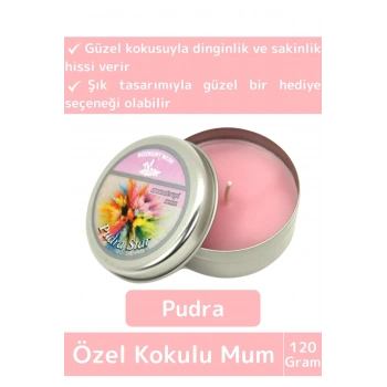 Premium Özel Metal Kutulu Arınma Huzur Meditasyon Yoga Esans Dekoratif Mum Oda Kokusu 120 Gram