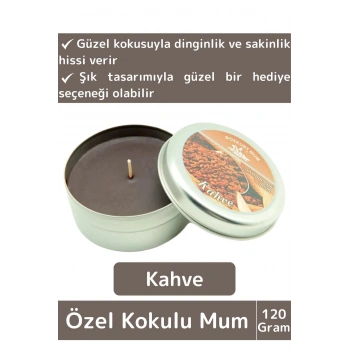 Premium Özel Metal Kutulu Arınma Huzur Meditasyon Yoga Esans Dekoratif Mum Oda Kokusu 120 Gram