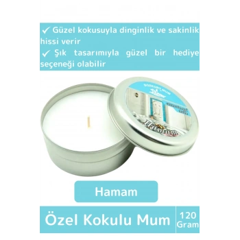 Premium Özel Metal Kutulu Arınma Huzur Meditasyon Yoga Esans Dekoratif Mum Oda Kokusu 120 Gram