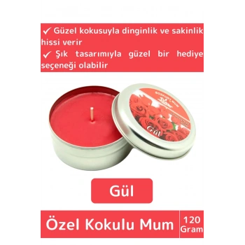 Premium Özel Metal Kutulu Arınma Huzur Meditasyon Yoga Esans Dekoratif Mum Oda Kokusu 120 Gram