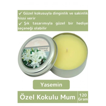 Premium Özel Metal Kutulu Arınma Huzur Meditasyon Yoga Esans Dekoratif Mum Oda Kokusu 120 Gram