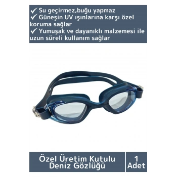 Premium Seri Ayarlanabilir Kayış Su Geçirmez UV Koruma Silikon Plastik Antifog Kutulu Deniz Gözlüğü
