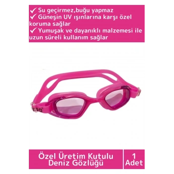 Premium Seri Ayarlanabilir Kayış Su Geçirmez UV Koruma Silikon Plastik Antifog Kutulu Deniz Gözlüğü