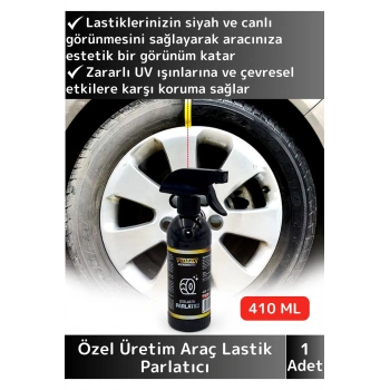 Özel Üretim UV Koruyucu Ekstra Canlı Görünüm Araba Otomobil Araç Lastik Parlatıcı Temizleyici 410 Ml