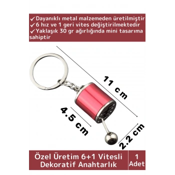 Özel Üretim Yüksek Kaliteli 6 Hız+1  Geri Vites Geçişli Dekoratif Oto Araç Otomobil Vites Anahtarlık