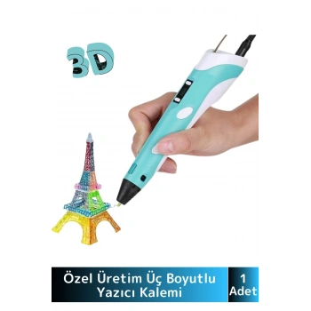 Özel Üretim Çevre Dostu Bükülebilir ABS Plastik 3D Renkli Üç Boyutlu Çocuk Çizim Yazıcı Kalemi